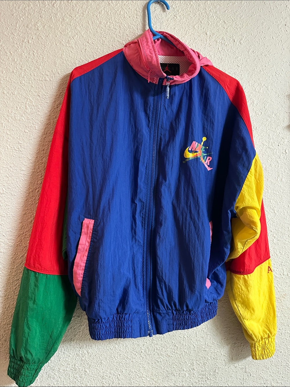 Jordan Colorblock Bomber Jacket - Blue/Pink/Red/Green/Yellow